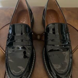 Franco Sarto Womans Black Loafers
